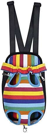 Easywin Stripe Pattern Pet Dog Cat Puppy Carrier Front Chest Package Backpack Strap Doggy Shoulder Bag Pouch Pocket Pets Supplies -- Size S