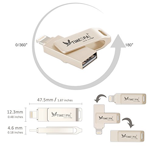 USB Stick pour iPhone Clé 16GO ATIMESPAL iPhone Mémoire avec Connecteur Lightning (16GB)