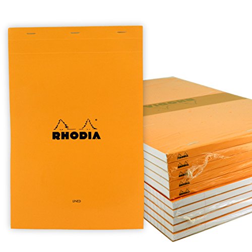 RhodiaClassic Orange Notepad 8.25X12.5 Lined 10Pk