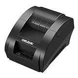 WELQUIC Small Portable USB Thermal Receipt Printer Compatible with Bill Ticket Barcode POS/ESC 58mm, Black