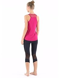 Fihapyli - Camiseta sin espalda de malla para mujer