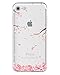 iPhone 7 Case, Hepix Cherry Blossom Floral Print Clear Case TPU Soft Protective Transparent Back Cover [4.7 inch]