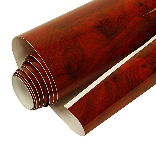 HOHO] High Glossy Wood Grain Vinyl Sticker Car Home Decal Wrap Roll Film (124cm50cm) - Thumbnail 4