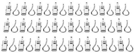 IkeaPack of 24 curtain hooks with stainless steel clips gray