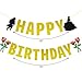 Joymee Beauty and The Beast Inspired Banner, Belle Happy Birthday Rose Garland Kids Baby Shower Princess Party Decorations