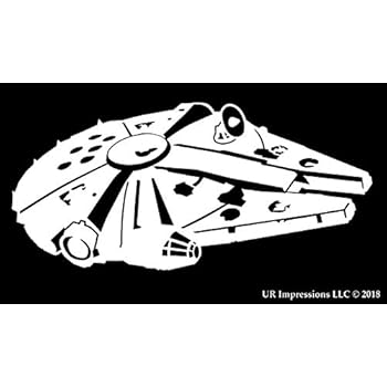 Rf Mwht Millennium Falcon Decal Vinyl Sticker Graphicsur Impressionsfor Cars Trucks Suv Vans Walls Windows Laptopmatte White625 X 36