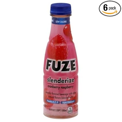Amazon Com Fuze Slenderize Cranberry Raspberry 16 9 Ounce Pack Of 6 Soda Soft Drinks Grocery Gourmet Food