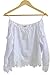 VIISHOW Women's Strap Off Shoulder Lace Crochet Crop Top Blouse