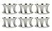DII Decorative Assorted Silver Napkin Ring Set, One Size, Beaded Silver, 6 Count
