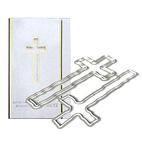 Hukai Cross Metal Cutting Dies Stencil Scrapbooking DIY Album Stamp Paper Card Emboss,Good Gift for Your Kids to Cultivate Their Hands-on Ability - Thumbnail 4