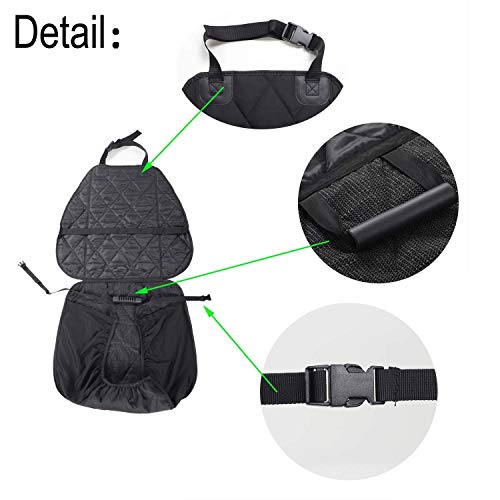Pet Deluxe Thick Front Car Seat Cover for Car and SUV Waterproof Nonslip Seat Covers for Pet Dogs and Cats Black (2 pack)