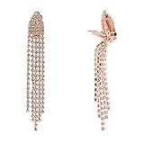 topwholesalejewel Fashion Earrings Rose Gold Plating Clip On Tear Drop Earrings