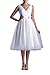 Wedding Dresses V-Neck Bridal Gowns Simple A-line Tea Length Wedding Dress Bride Short, Color White,20W