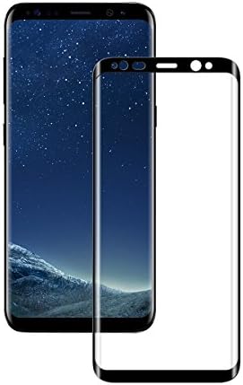 Screen Protector - 4D Full Coverage 9H Hardness Tempered Glass Film No Bubbles Ultra-clear for Samsung Galaxy (Galaxy S8 plus black)
