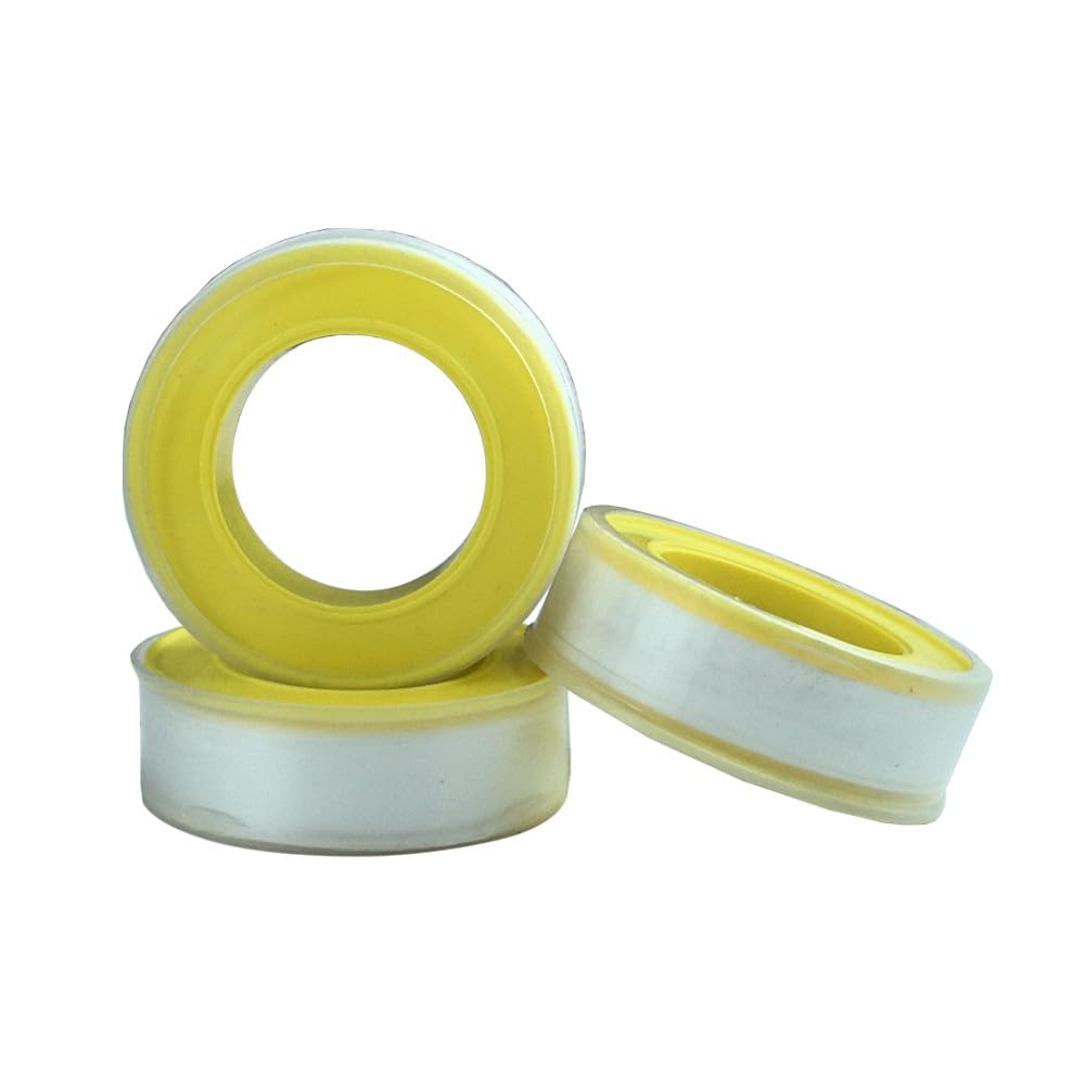 Haiba 3 Pack PTFE Industrial Sealant Tape White Thread Seal Tape,12mm x 0.1mm x 10m