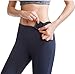 Oalka Women's Yoga Capris Running Pants Workout Leggings Charcoal XL