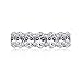 Diamonbliss Platinum Clad Cubic Zirconia 100-Facet Oval Eternity Band Ring