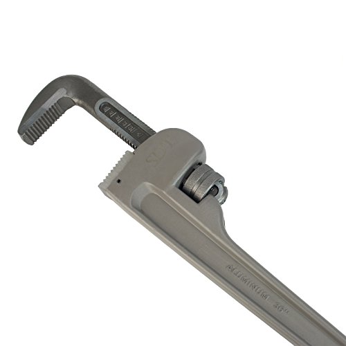 Steel Dragon Tools 36" Aluminum Straight Pipe Wrench with 5" Capacity - Thumbnail 2