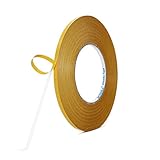 Atemto PET Acrylic Double Sided Adhesive Sticker Tape Ultra Strength Industrial Outdoor Mounting Tape 109yds Clear Two Sides Tape Weatherproof Light Duty Heat Resistance 2 mil X 13/64inch X 300ft