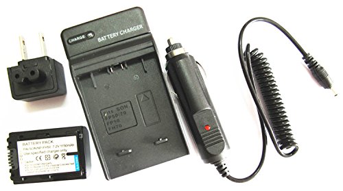 JIOOYEE Battery + Charer for Sony HDR-SR10D HDR-SR10 HDR-SR11 HDR-SR12 DCR-SX30E DCR-SX40E DCR-SX50E DCR-SX60E DCR-HC51 DCR-HC51E DCR-HC54 DCR-HC54E DCR-HC52 DCR-HC52E DCR-HC62 DCR-HC62E DCR-SX31 DCR-DVD108E DCR-DVD308E DCR-DVD408E DCR-DVD508E DCR-SX31E DCR-SX41 DCR-SX41E Handycam Camcorder