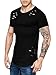 Enjoybuy Mens Holes Tassels Sleeve Casual T Shirt Tops