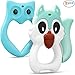 Baby Teething Toys Baby Teether Toys & Toothbrush with Soft Silicone BPA-Free Natural Organic Freezer Safe & Infants and Toddlers - 2 Pack