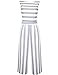 FANCYINN Women’s Striped Rompers Sleeveless Wide Leg Pants Zipper Jumpsuit Playsuit with Pockets Blue S