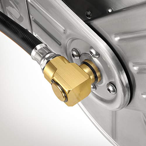 Giraffe Tools Stainless Steel Hose Reel, Wall/Floor Mounted Decorative