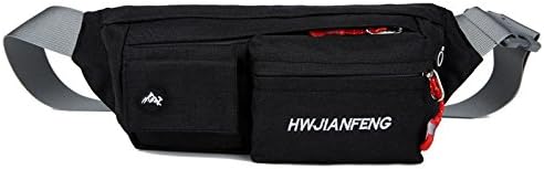 KALORAY Waterproof Waist Bag Fanny Pack / Hip Pack Bum Bag Sling Chest Shoulder Bag Phone Holder for Man Women Sports Travel Running Hiking Adjustable Belt Pouch (Black)