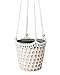 Mkono Macrame Plant Hanger Crochet Hanging Planter Indoor Outdoor Basket with Wooden Beads, 34 Inch