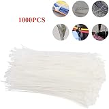 JAVOUKA 1000Pcs White Cable Ties 80mm x 3mm Strong Nylon Self-Locking Zip Ties view 5