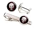 Punisher Cufflinks, Skull Tie Clip, DC Comics Jewelry, Justice League Superhero Wedding Party Gifts, Groomsmen Gift