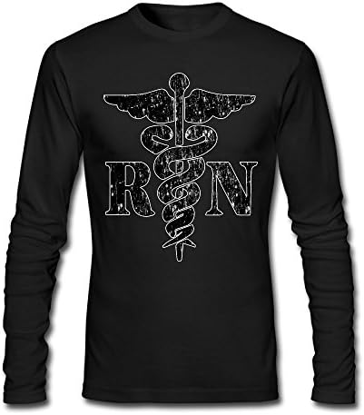 BoxingNICK Nurse Christmas Gift Casual Fashion Cotton Durable Coverseamed Neck Adult&Youth Men'sLong Sleeve T-Shirt