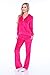 Women's Athletic Soft Velour Zip Up Hoodie and Sweat Pants Set