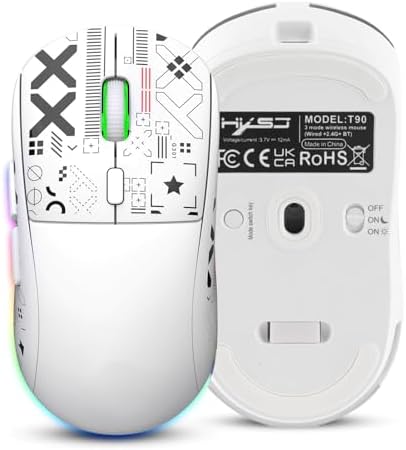 Wireless Gaming Mouse, RGB Light Wireless Mouse with USB Nano Receiver ...