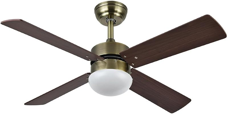 ABRILA Deckenventilator Ventilator DC Sofia 2xe27 Cuero 4 Aspas