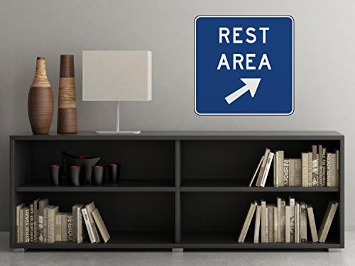 Rest Area Sign Fabric Wall Decal - Traffic and Street Signs - Medium - 3 Sizes Available - Non-Toxic, Reusable, Repositionable