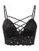 Fifth Parallel Threads FPT Strappy Lace Front Pullover Bralette, Bwpeper089_black, Small