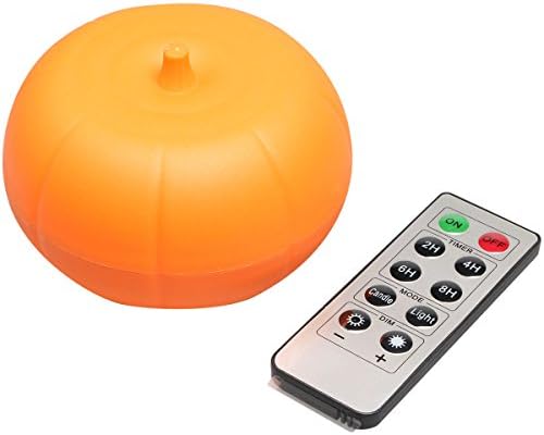 LED Lights with Remote and Timer, Flameless Candles for Decoration, Battery Operated Candles, 1" x 2.6", 2 Pack (pumkin)