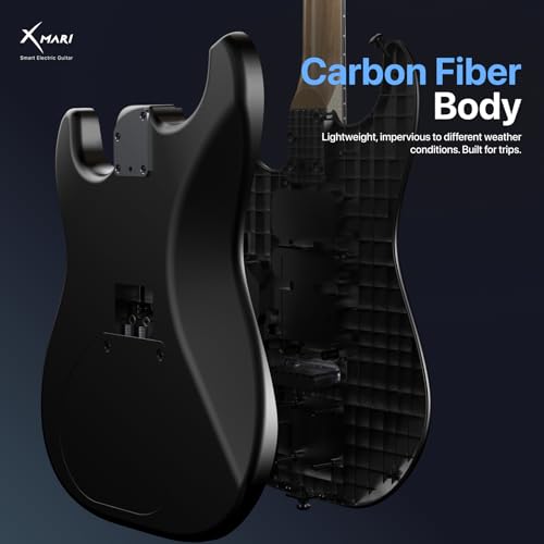 Enya XMARI Smart Electric Guitar with Built-in DSP Effects, 4 Presets, USB-C OTG Recording, Headphone Output, Custom Ceramic Pickups, Carbon Fiber Body, with Bag