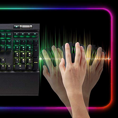 RGB Gaming Mouse Pad - Large Led Mouse Mat, 2020 Newest Melody Design with Smoothly Waterproof Surface, Non-Slip Rubber… - Image 3