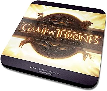 Amazon 本物のhbo ゲーム オブ スローンズ オープニングロゴ シングルコースター ドリンクマット Tv スタークラニスター Pritties Accessories コースター