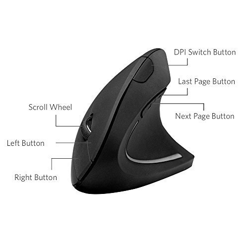 Anker-24G-Wireless-Vertical-Ergonomic-Optical-Mouse-800-1200-1600DPI-5-Buttons-Black