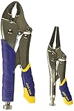 IRWIN INDUSTRIAL Tool 77T IRWIN INDUSTRIAL Fast-Release Long Nose Locking Pliers, 2-Piece Set