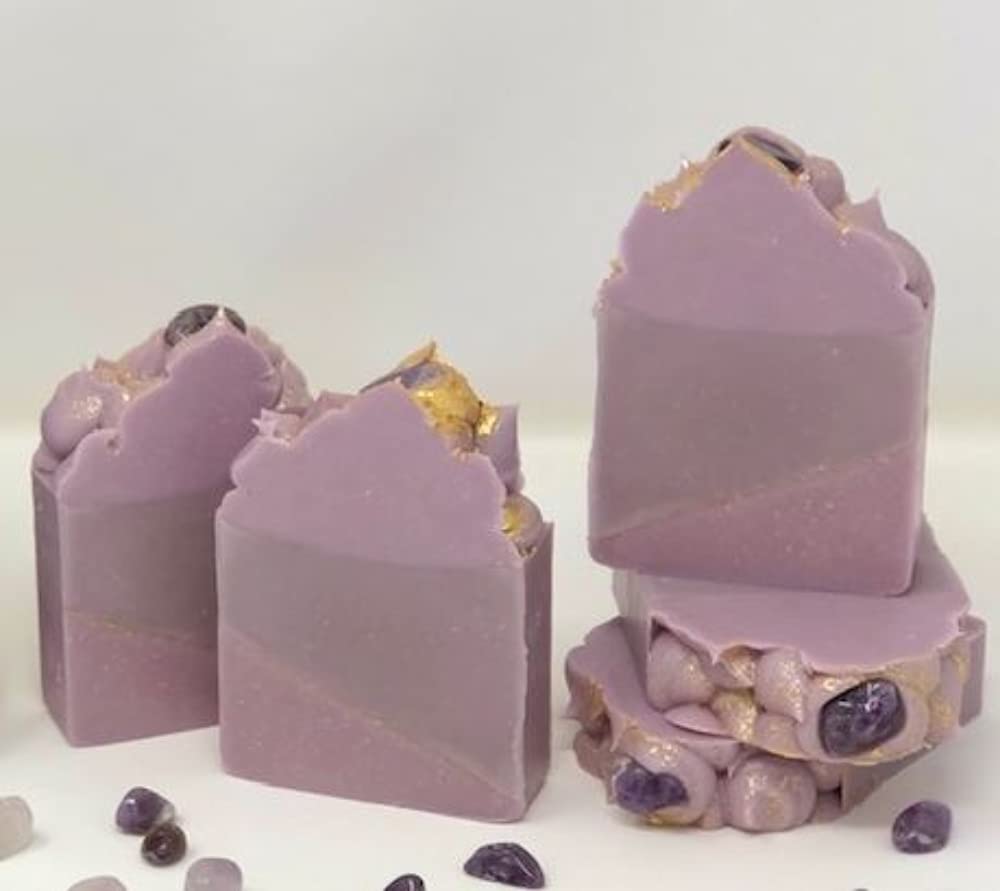 amethyst crystal soap