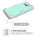 KAMII SWEET-450 Galaxy S8 Case, 3in1 [Shockproof] Drop-Protection Hard PC Soft Silicone Combo Hybrid Impact Defender Heavy Duty Full-Body Protective Case Cover for Samsung Galaxy S8 (Aqua+Grey)