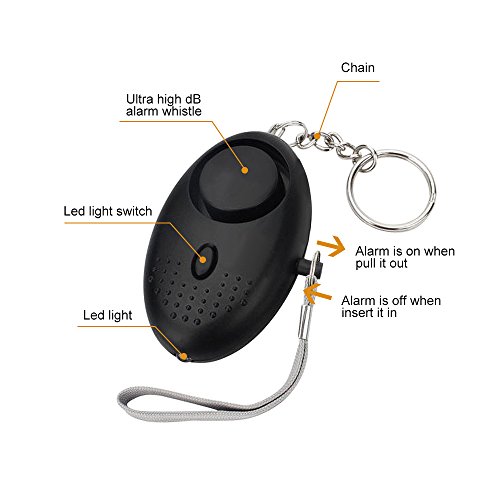 4 Walmeck+Personal+120+130dB+Keychain+Flashlight