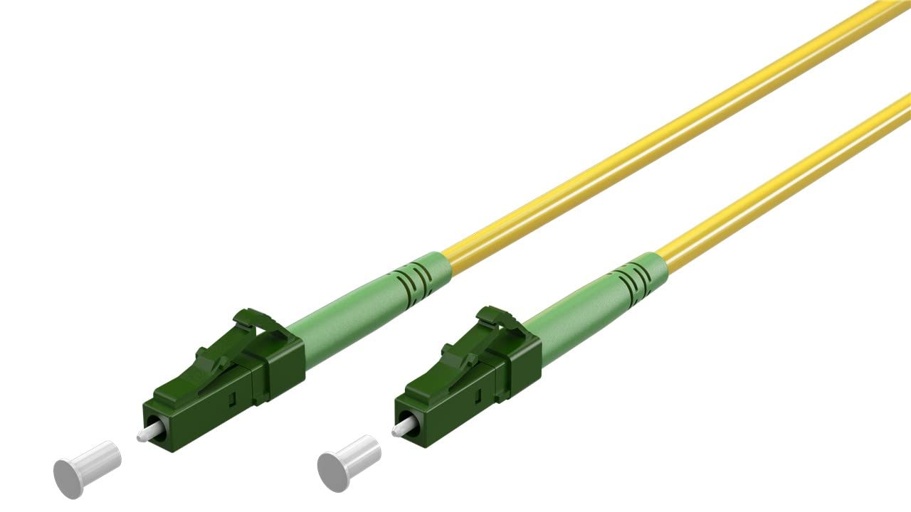 goobay 59631 Fibre Optic Cable (FTTH) / Singlemode (OS2) Simplex/LC APC (8°) Male to LC-APC (8°) Male/Light Wave Cable / 5 m