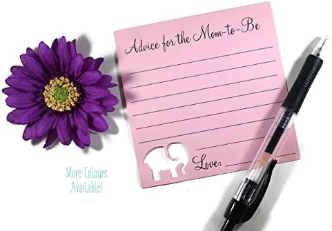 Light Pink Baby Shower Advice Cards - Elephant Themed Shower - Advice for the Mom to Be (Set of 10)