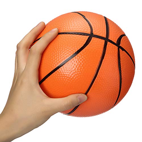 Gejoy 3 Packs 7 Inch Mini Inflatable Basketballs Plastic Replacement Basketballs Mini Toy for